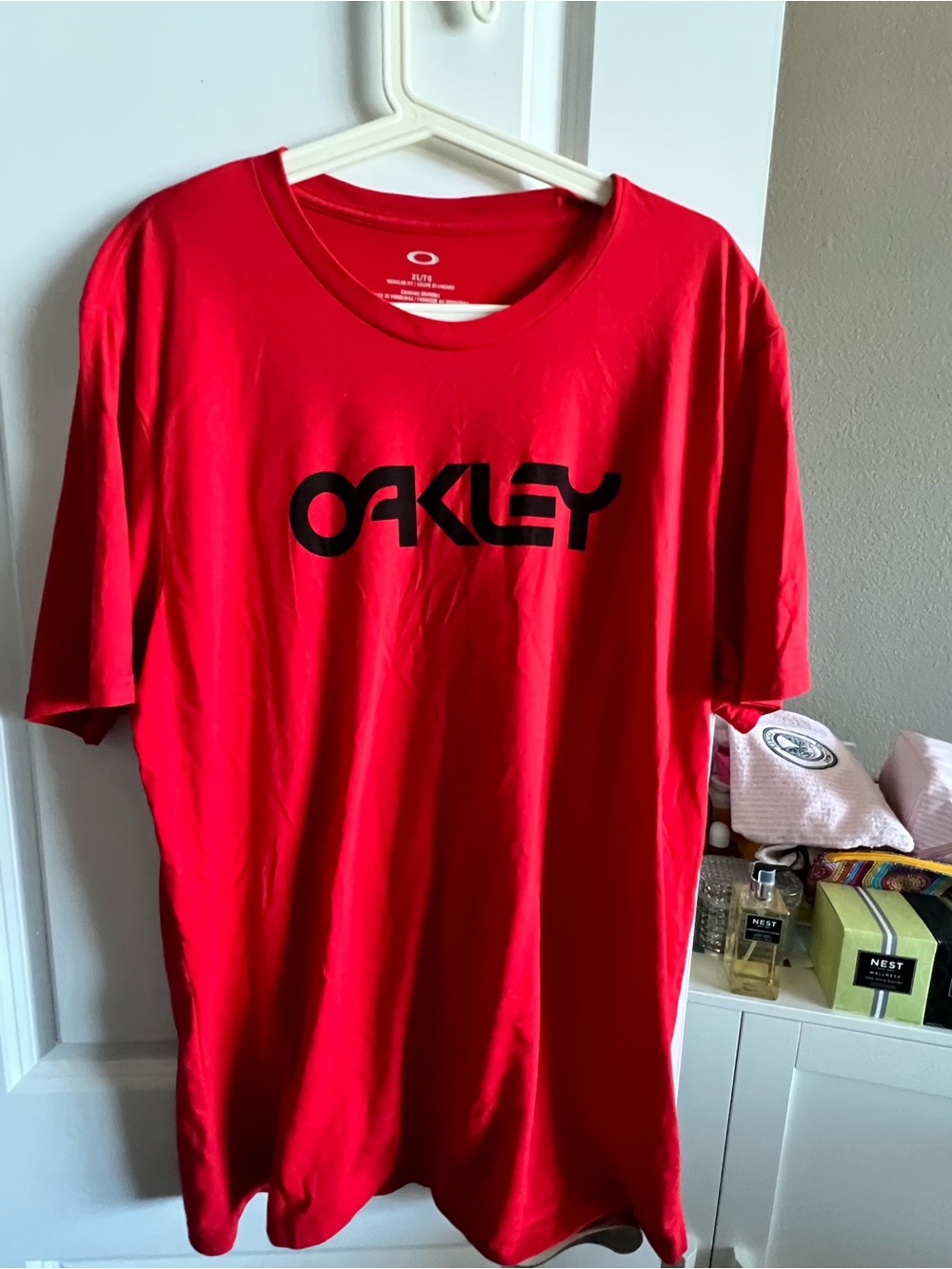 Oakley Red Short Sleeve Tee with Black Logo